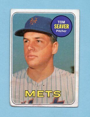 1969 Topps #480 Tom Seaver New York Mets Baseball Card Low Grade 