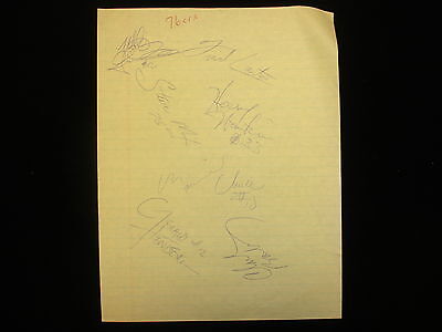 Late 1980’s Philadelphia 76ers Autographed Note Page – 7 Signatures