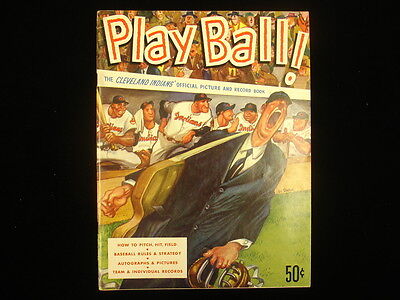 1953 Cleveland Indians Play Ball Picture & Record Book Yearbook EX-MT