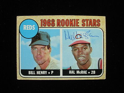 1968 Topps Hal McRae Rookie Card – Autographed – B&E Hologram