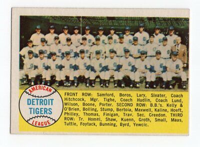 1958 Topps #397 Detroit Tigers Team Baseball Card NM o/c wrk Alpha Chk lst