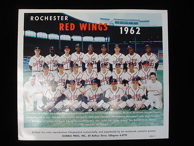 1962 Rochester Red Wings Baseball Team Photograph – 8.5″ x 10″