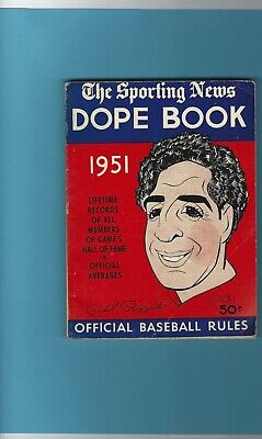 1951 The Sporting News Dope Book Phil Rizzuto on cover