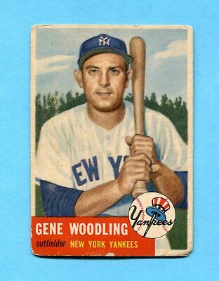 1953 Topps #264 Gene Woodling New York Yankees Baseball Card Low Grade