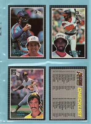 1985 Donruss Action All-Stars Complete Set of 60 Baseball Cards NM