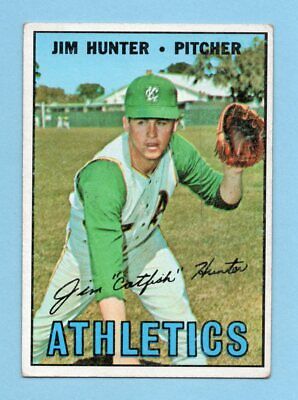 1967 Topps #369 Jim Hunter Kansas City Athletics Baseball Card Vg/Ex 