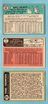 1959 thru 1967 Topps Lot of 12 Different Rocky Colavito Baseball Cards LG - NM