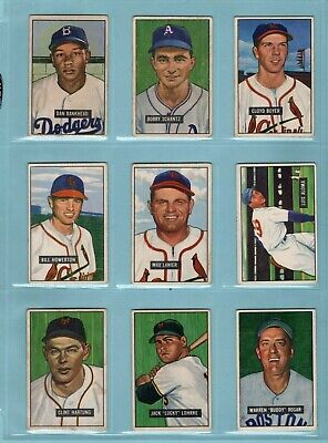 1951 Bowman Starter Set Lot of 110 Different Baseball Cards VG 