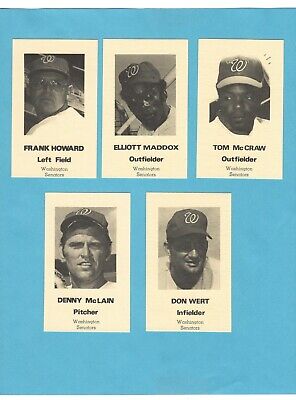 1971 Washington Senators Traffic Safety Set of 10 Baseball Cards   