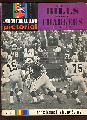 December 10 1965 AFL Program Buffalo Bills at San Diego Chargers 