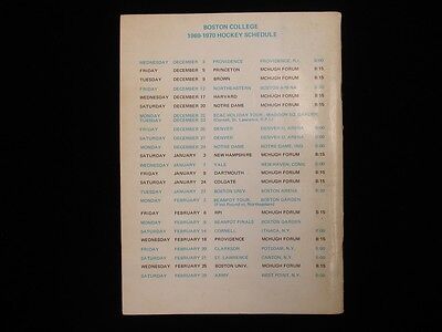 1969-70 Boston College Hockey Media Guide