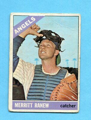 1966 Topps #62 Merritt Ranew California Angels Baseball Card Low Grade  