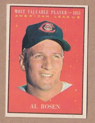 1961 Topps #474 Al Rosen MVP Cleveland Indians Baseball Card NM  