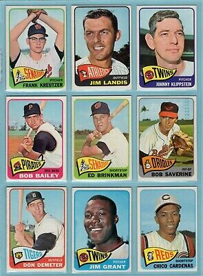 1965 Topps Lot of 26 Different Baseball Cards Ex/Mt    