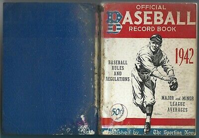 1942 Official Baseball Record Book First Year Bound 