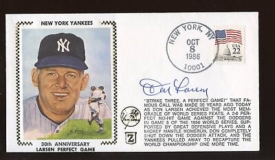 1986 Z Cachet / Envelope Don Larsen Autographed Hologram