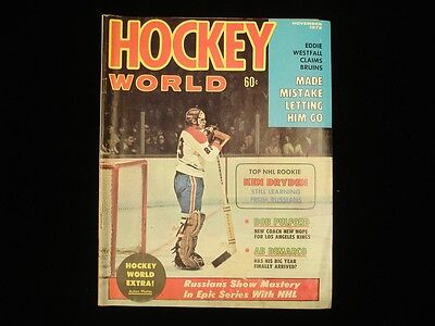 November 1972 Hockey World Magazine - Ken Dryden Canadiens Cover