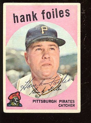 1959 Topps Baseball Card #294 Hank Foiles Autographed VGEX