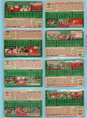 1954 Topps Starter Set Lot of 40 Different Baseball Cards Low Grade 