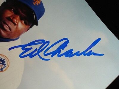 Ed Charles NY Mets Autographed 8" x 10" Color Photograph - B&E Hologram