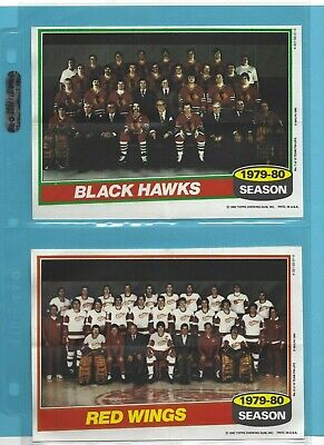 1980-81 Topps Set of 16 Hockey Team Posters