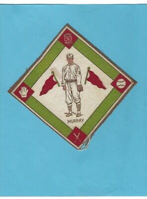 1914 B18 Blanket Red Murray New York Giants Green Basepaths Variation   