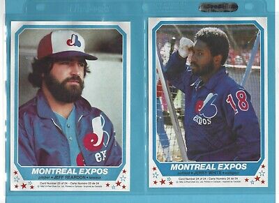 1982 O-Pee-Chee Toronto Blue Jays & Montreal Expos Baseball Poster Set of 24 NM 