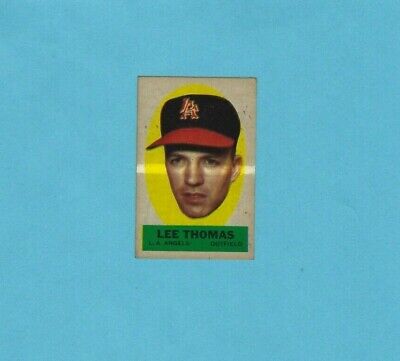 1963 Topps Peel-Off Lee Thomas Los Angeles Angels Baseball Card 