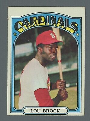 1972 Topps #200 Lou Brock St. Louis Cardinals Baseball Card EX wrk/chp 