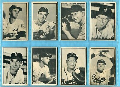 1953 Bowman Black & White Starter Set Lot of 12 Diff Baseball Cards Lg-Vg isu 