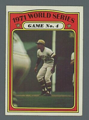 1972 Topps #226 1971 World Series Game 4 Roberto Clemente Baseball Card EX+ 