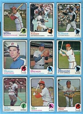 1973 Topps Starter Set Lot of 243 Diff inc Hofers  Baseball Cards VG - EX exh   