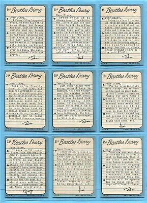 1964 Topps Beatles Starter Set Lots Color 17 Diff, Diary 23 Diff, Cards EX