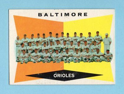 1960 Topps #494 Baltimore Orioles Team Baseball Card Ex/Mt ap Inds Uncked 