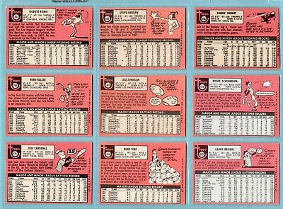 1969 Topps Cleveland Indians Lot of 26 Different Baseball Cards LG - NM  