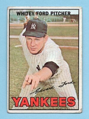 1967 Topps #5 Whitey Ford New York Yankees Baseball Card VG    