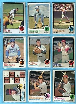 1973 Topps Starter Set Lot of 175 Diff (inc Hofers) Baseball Cards Low Grade  