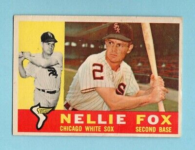 1960 Topps #100 Nellie Fox Chicago White Sox Baseball Card Low Grade      