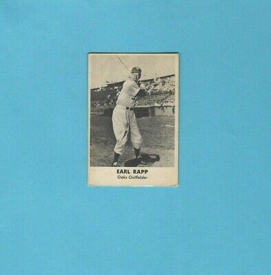 1950 Remar Bread Oakland Oaks Earl Rapp Baseball Card Vg/Ex