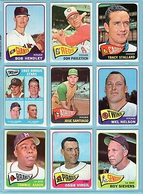 1965 Topps Lot of 26 Different Baseball Cards Ex/Mt    