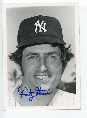 1972 Spring Training NY Yankees 5 X 7 Photo Fritz Peterson Autographed Hologram