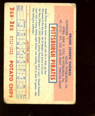 1954 Dan Dee Potato Chips Baseball Card Frank Thomas SP