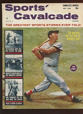 July 1962 Sports Cavalcade Magazine With Ted Williams Front Cover EX