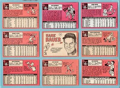 1969 Topps Oakland Athletics Lot of 25 Different Baseball Cards VG - NM  