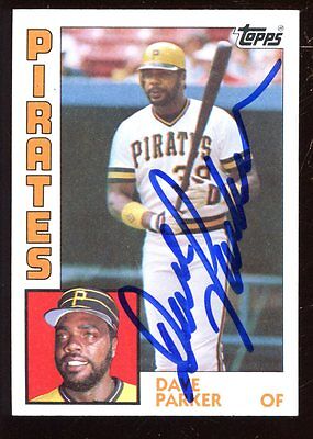 1984 Topps Baseball Card #775 Dave Parker Autographed EXMT+