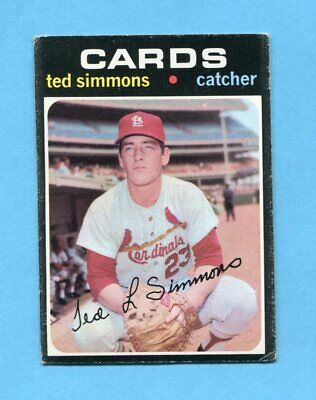 1971 Topps #117 Ted Simmons St. Louis Cardinals Rookie Baseball Card Vg/Ex