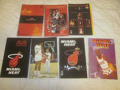 1988-1999 NBA Basketball Miami Heat Yearbooks Media Guides 7 Different EX to NM