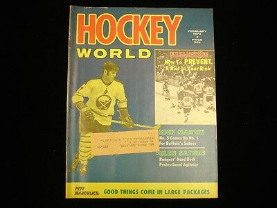 February 1972 Hockey World Magazine - Rick Martin Bruins Cover