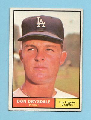 1961 Topps #260 Don Drysdale Los Angeles Dodgers Baseball Card EX  