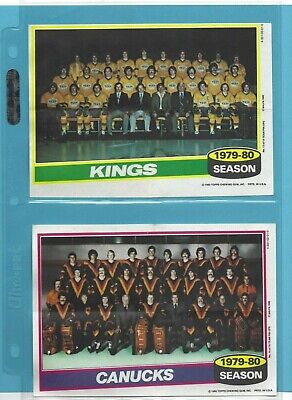 1980-81 Topps Set of 16 Hockey Team Posters